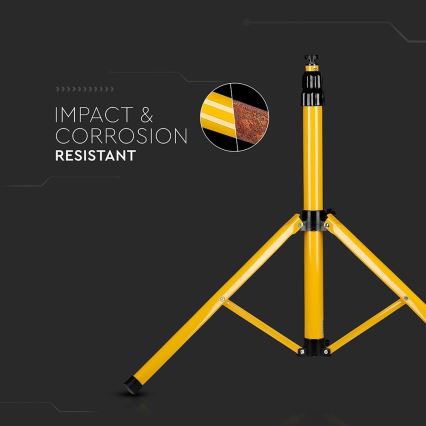 Supporto per faretti 180 cm giallo