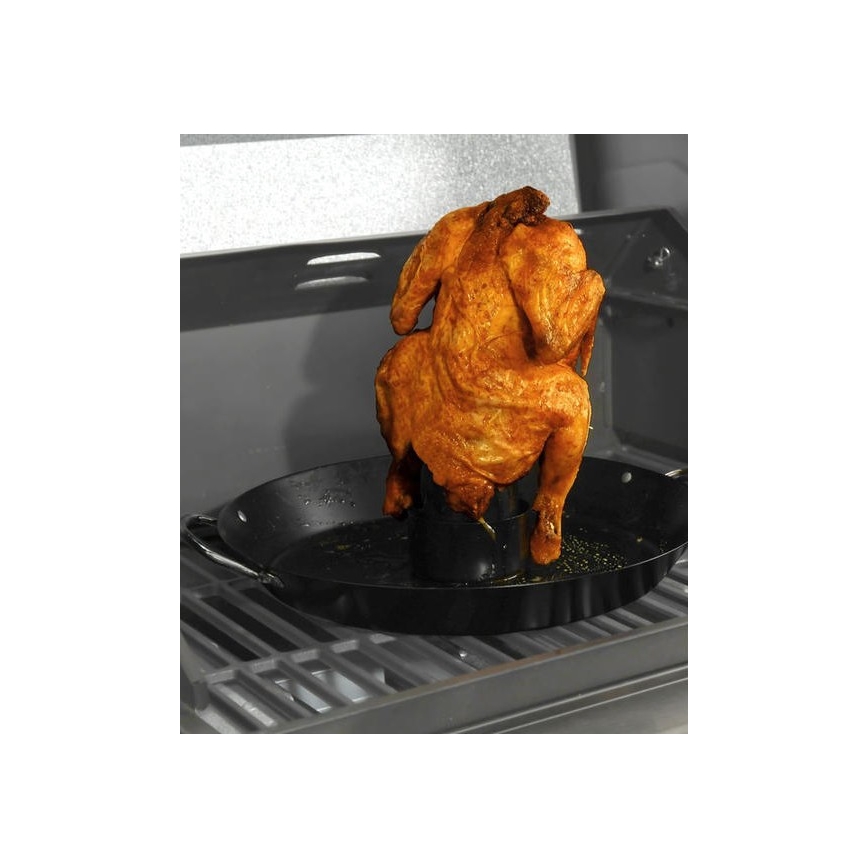 Supporto per griglia con padella per pollo 30 cm