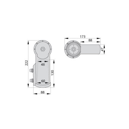 Supporto per lampione grigio IP44