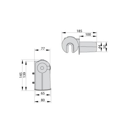 Supporto regolabile per lampione stradale IP44, per diametro 53-60 mm, grigio