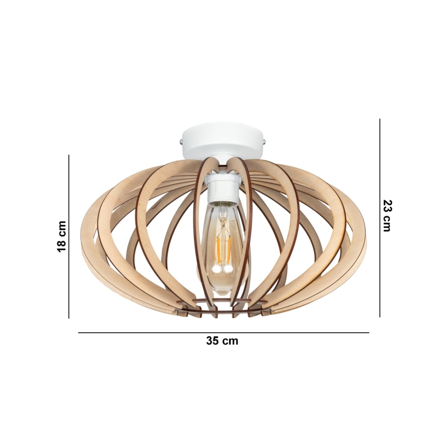 Surface-mounted lampadario EARTH 1xE27/60W/230V bianco/beige