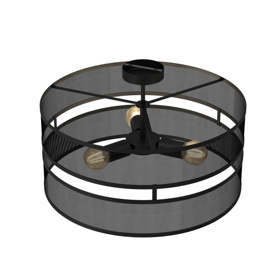Surface-mounted lampadario GLUM 3xE27/60W/230V nero