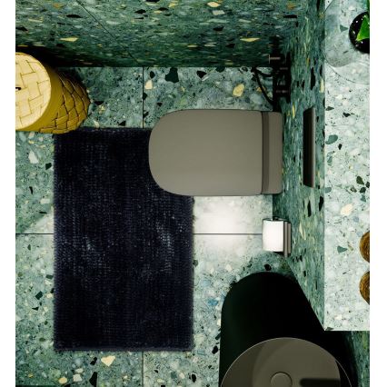 Tappetino da bagno antiscivolo CHENILLE 50x80 cm nero