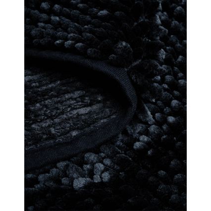 Tappetino da bagno antiscivolo CHENILLE 50x80 cm nero