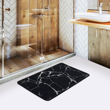 Tappetino da bagno MARBLE 40x60 cm nero
