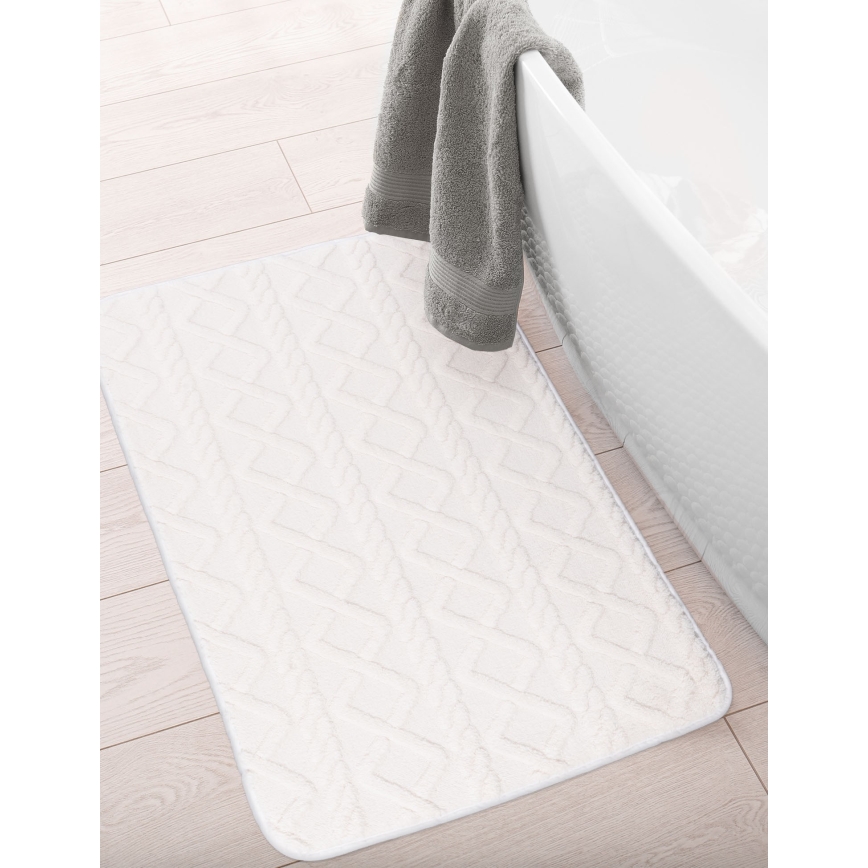Tappetino da bagno NEW STYLE 3D 60x90 cm crema