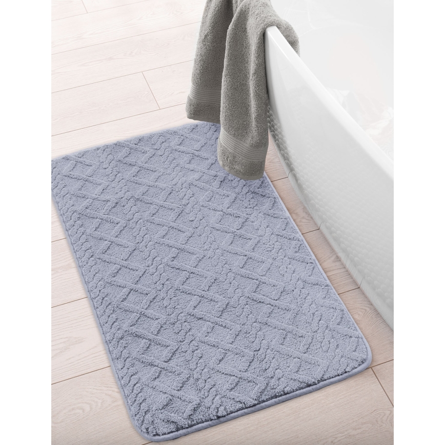Tappetino da bagno NEW STYLE 3D 60x90 cm grigio chiaro