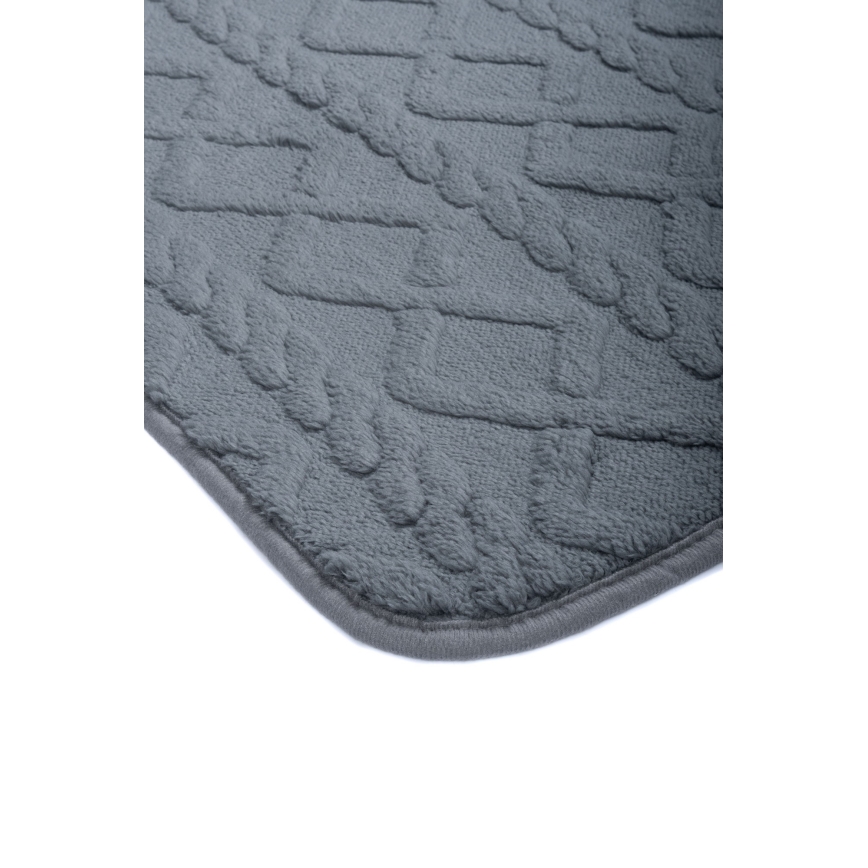 Tappetino da bagno NEW STYLE 3D 60x90 cm grigio scuro