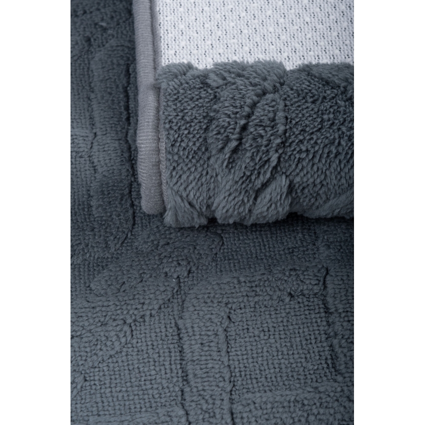 Tappetino da bagno NEW STYLE 3D 60x90 cm grigio scuro