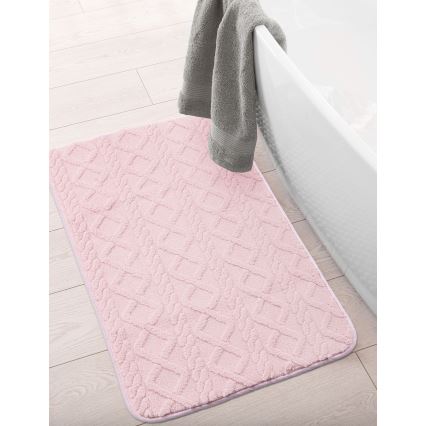 Tappetino da bagno NEW STYLE 3D 60x90 cm rosa