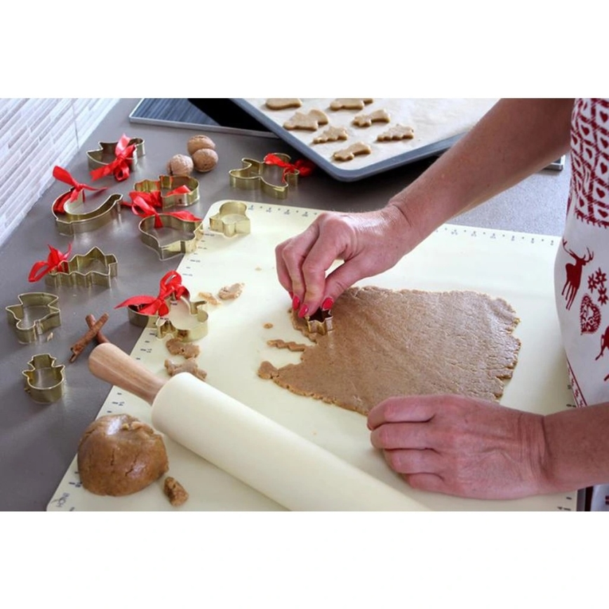 Tappetino da cucina in silicone TORO 52x42 cm crema