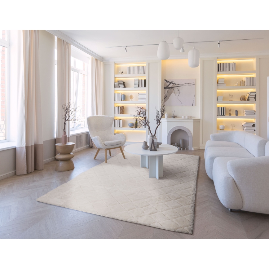 Tappeto antiscivolo MODENA NEW 120x160 cm, colore crema