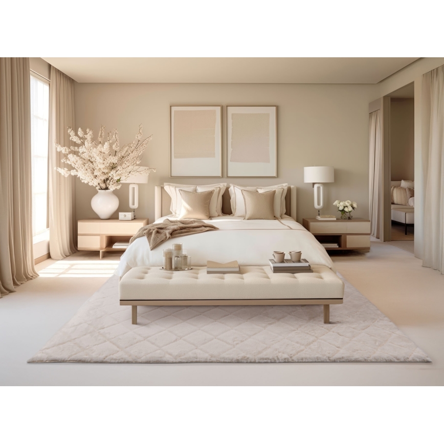 Tappeto antiscivolo MODENA NEW 120x160 cm, colore crema