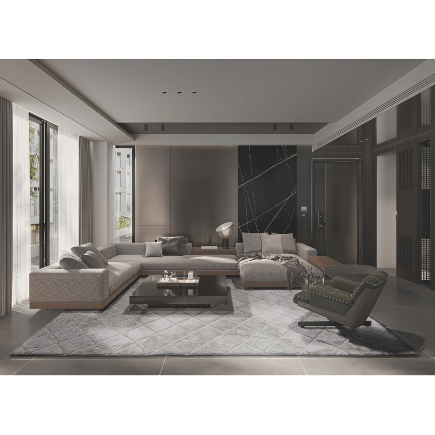 Tappeto antiscivolo MODENA NEW 120x160 cm, grigio chiaro