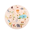 Tappeto antiscivolo per bambini ARES STREETS 160 cm beige/safari
