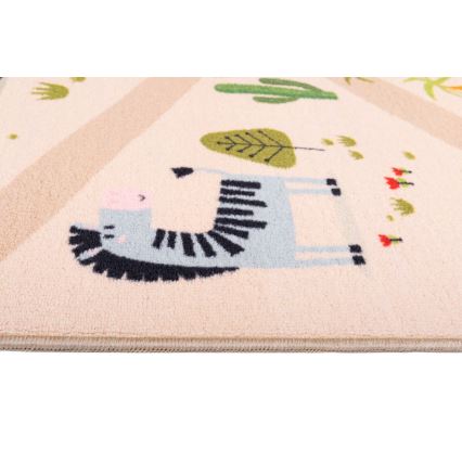 Tappeto antiscivolo per bambini ARES STREETS 80x150 cm beige/safari