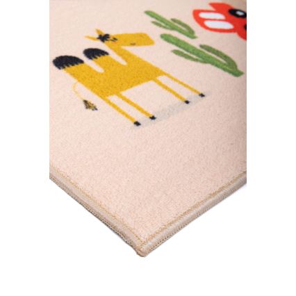 Tappeto antiscivolo per bambini ARES STREETS 80x150 cm beige/safari