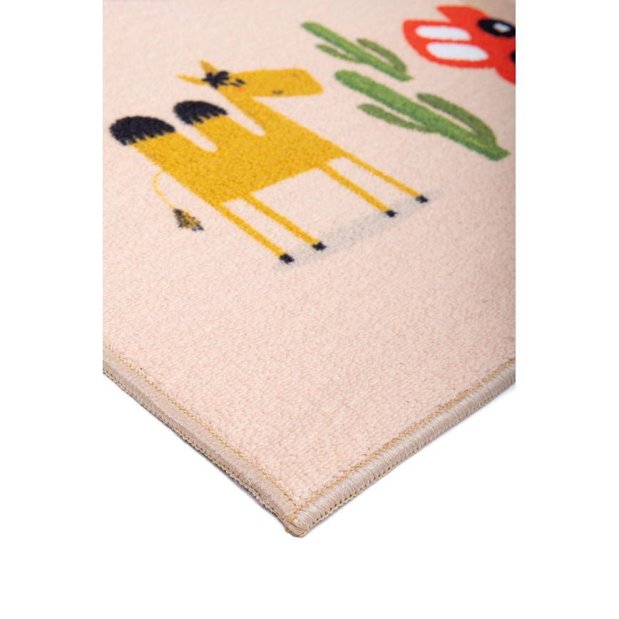 Tappeto antiscivolo per bambini ARES STREETS 80x150 cm beige/safari