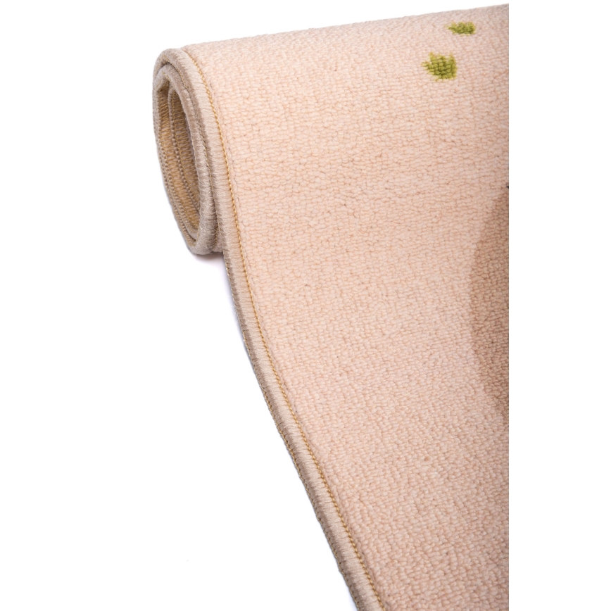 Tappeto antiscivolo per bambini ARES STREETS 80x150 cm beige/safari