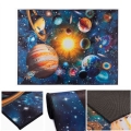 Tappeto antiscivolo per bambini PRINT 3D 120x160 cm pianeti/multicolore