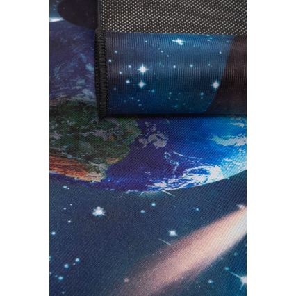 Tappeto antiscivolo per bambini PRINT 3D 120x160 cm pianeti/multicolore