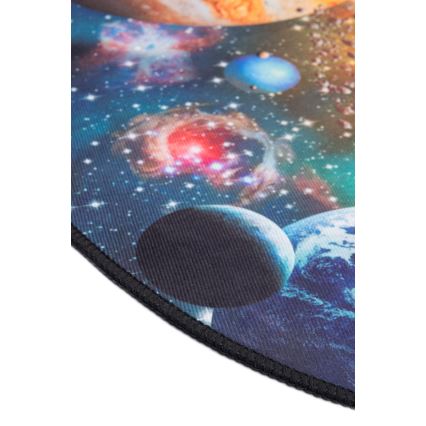 Tappeto antiscivolo per bambini PRINT 3D 80 cm pianeti/multicolore