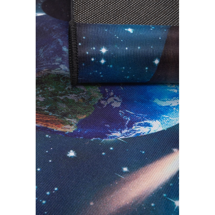 Tappeto antiscivolo per bambini PRINT 3D 80x150 cm pianeti/multicolore