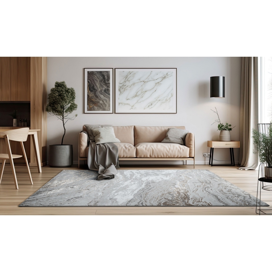 Tappeto CREATION 200x290 cm 1950g/m2 grigio/marrone effetto marmo