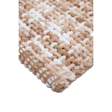 Tappeto da bagno BELWEDER 60x100 cm beige/bianco