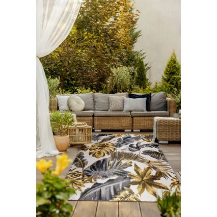 Tappeto da esterno CAPPUCCINO 120x180 cm oro/grigio