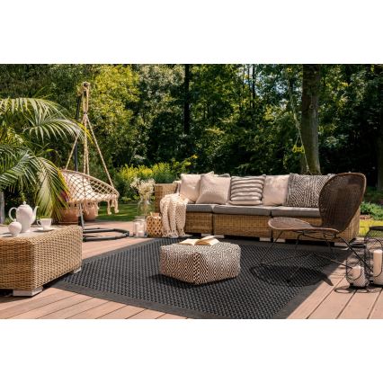 Tappeto da esterno EXPRESS NEW OUTDOOR 160x220 cm antracite/marrone