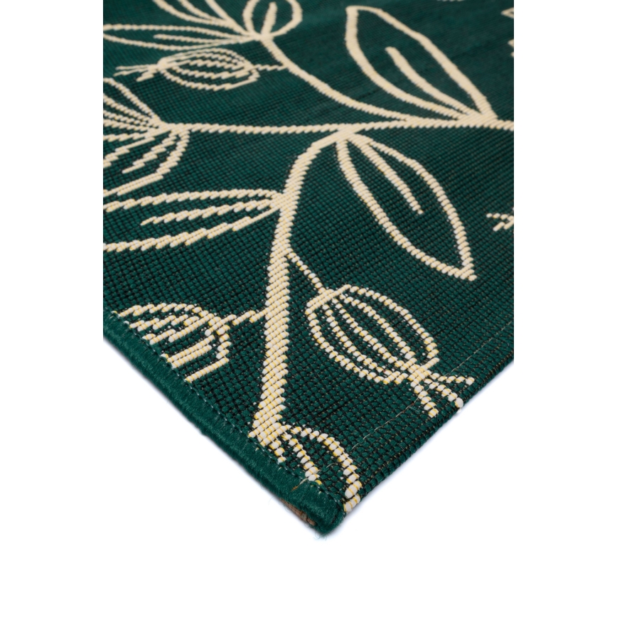 Tappeto da esterno JUNGLE 80x160 cm — verde, motivo fogliare