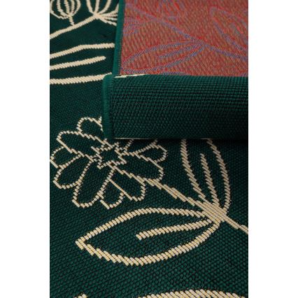 Tappeto da esterno JUNGLE 80x160 cm — verde, motivo fogliare
