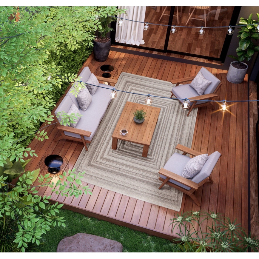 Tappeto da esterno ORIA 120x170 cm grigio