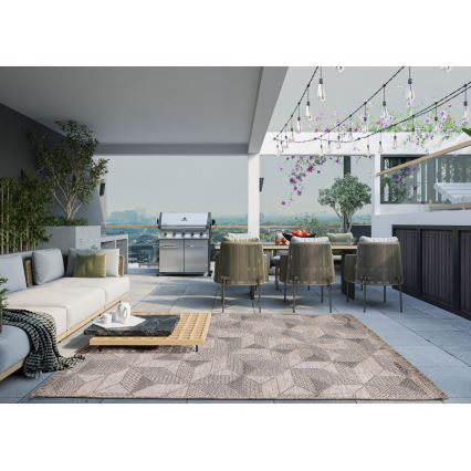 Tappeto da esterno ORIA 160x220 cm grigio/beige