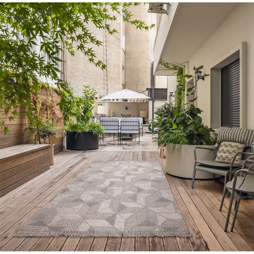 Tappeto da esterno ORIA 70x140 cm grigio/beige