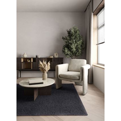 Tappeto FIR WOOL 120x170 cm 2600 g/m2 antracite/naturale