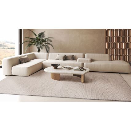 Tappeto FIR WOOL 120x170 cm 2600 g/m2 crema/naturale