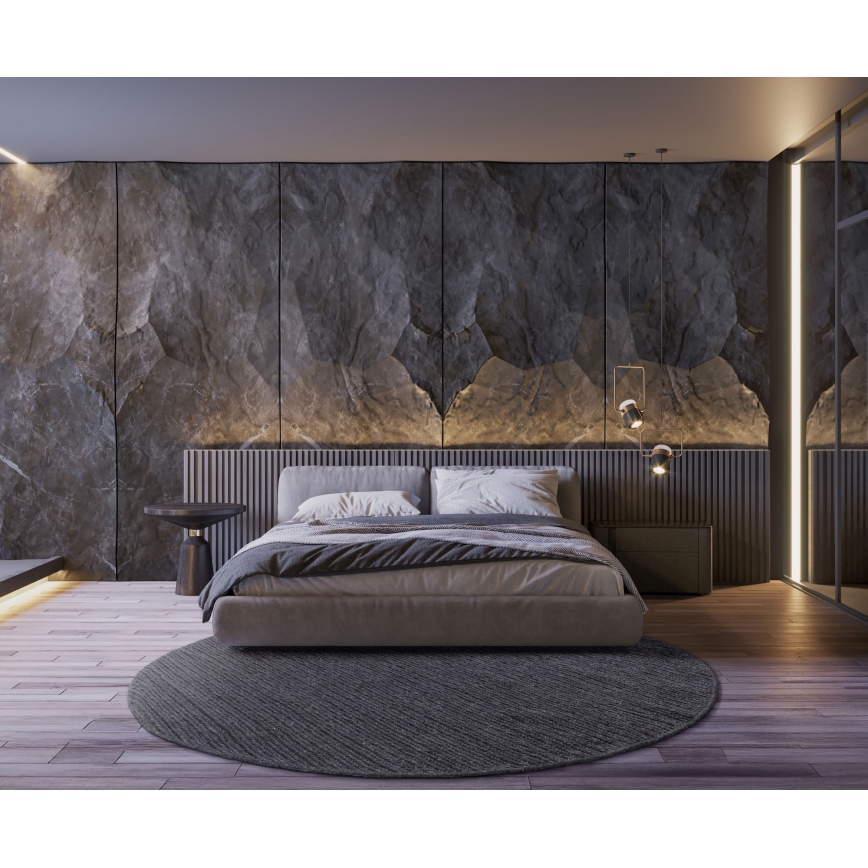 Tappeto FIR WOOL 160 cm 2600 g/m2 antracite/naturale