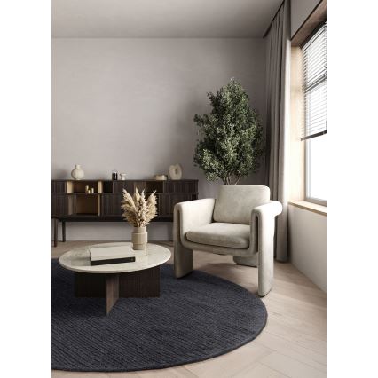 Tappeto FIR WOOL 160 cm 2600 g/m2 antracite/naturale