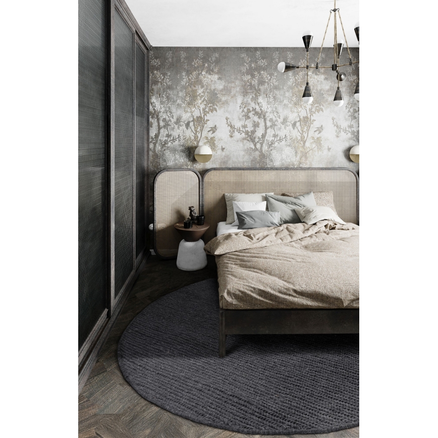 Tappeto FIR WOOL 160 cm 2600 g/m2 antracite/naturale