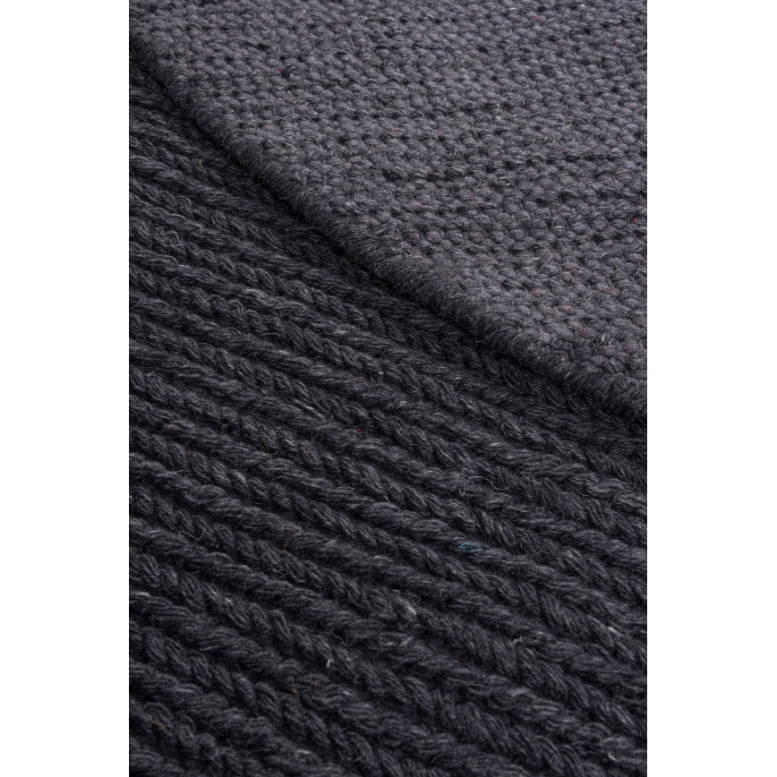Tappeto FIR WOOL 160 cm 2600 g/m2 antracite/naturale