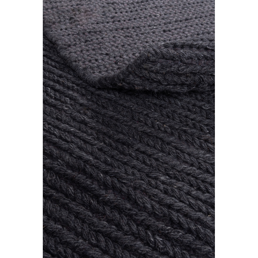 Tappeto FIR WOOL 160 cm 2600 g/m2 antracite/naturale