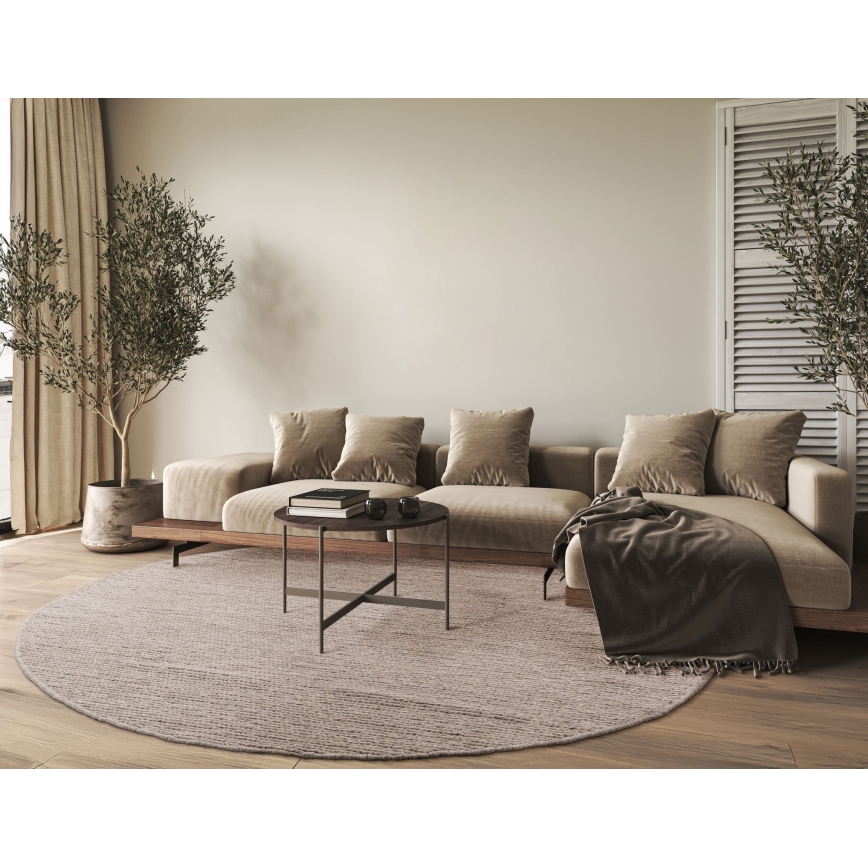 Tappeto FIR WOOL 160 cm 2600 g/m2 beige/naturale