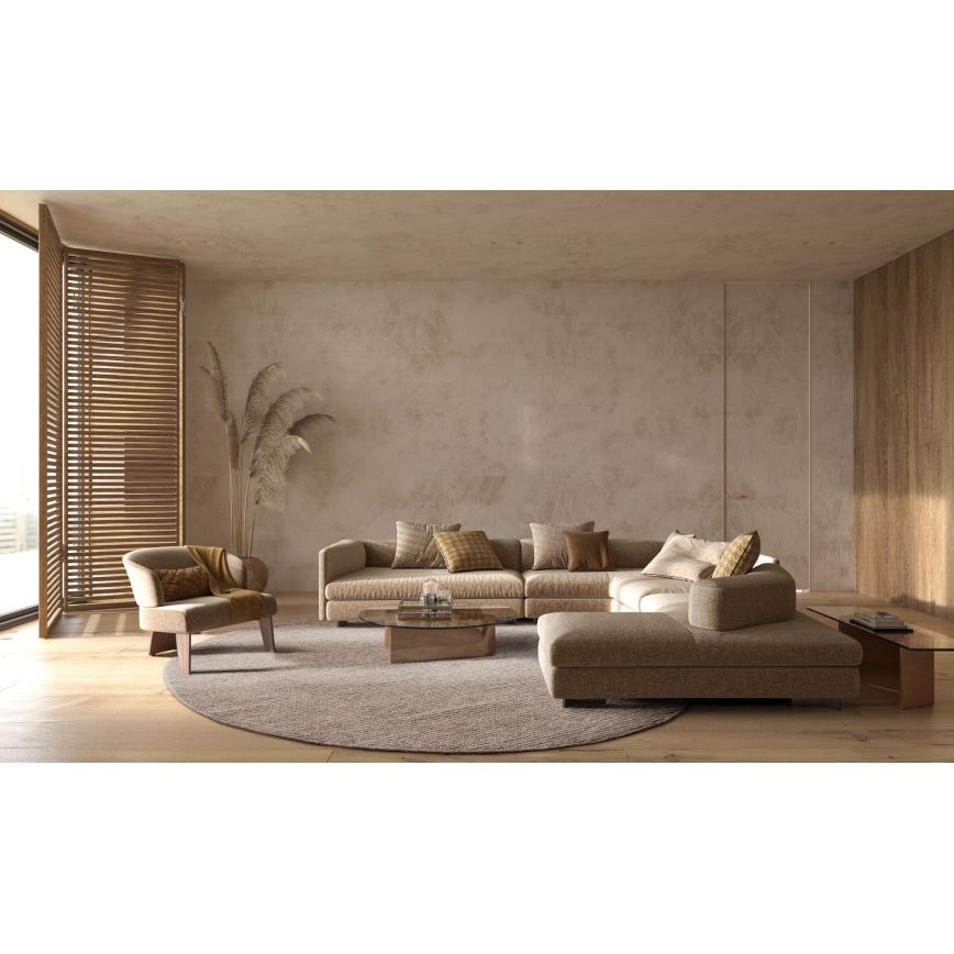 Tappeto FIR WOOL 160 cm 2600 g/m2 beige/naturale