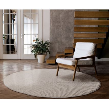 Tappeto FIR WOOL 160 cm 2600 g/m2 crema/naturale