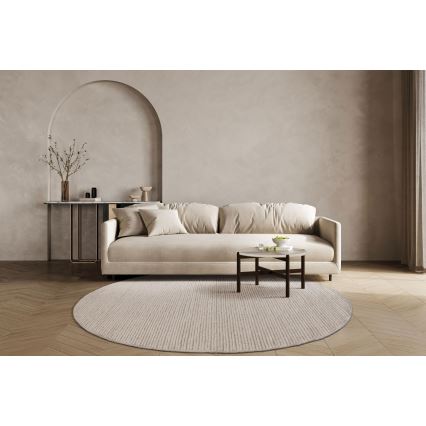 Tappeto FIR WOOL 160 cm 2600 g/m2 crema/naturale