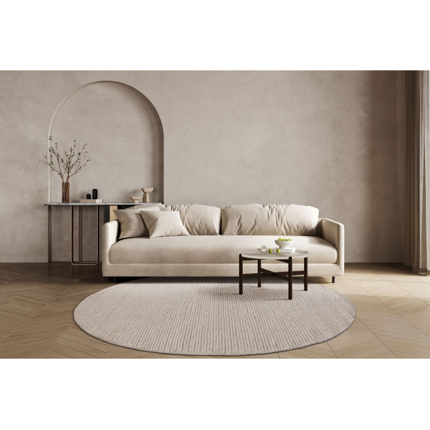 Tappeto FIR WOOL 160 cm 2600 g/m2 crema/naturale