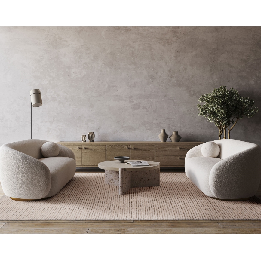 Tappeto FIR WOOL 200x300 cm 2600 g/m2 crema/naturale