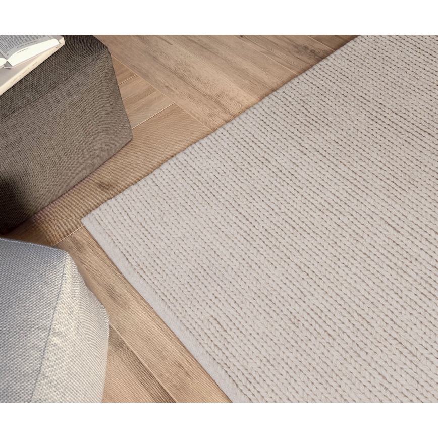 Tappeto FIR WOOL 200x300 cm 2600 g/m2 crema/naturale